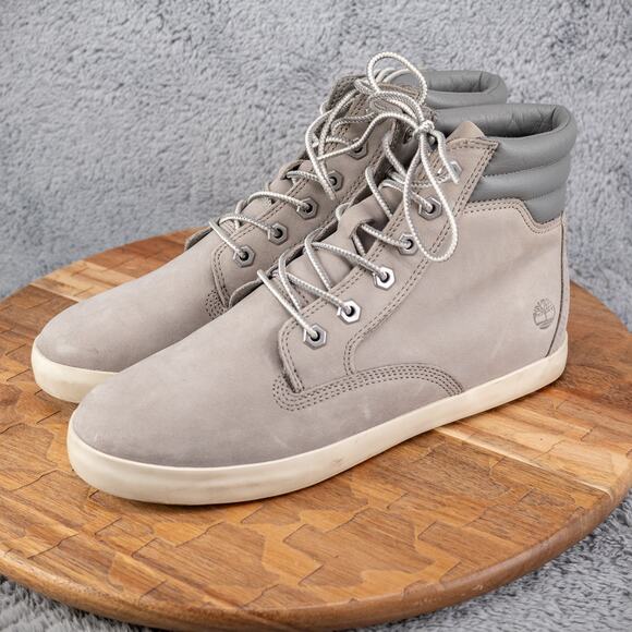 Timberland Dausette A1H26 Womens 9 Gray Nubuck Leather High Top Boots - Picture 3 of 6